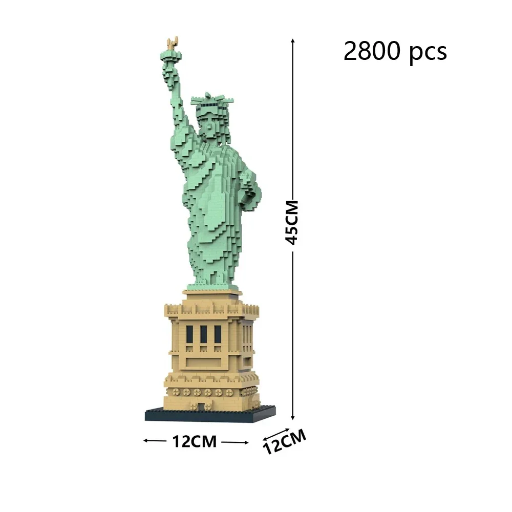 (estatua De La Libertad) Juguete De Construcción Arquitectónico En Miniatura, Adecuado Para Adultos Y Niños.