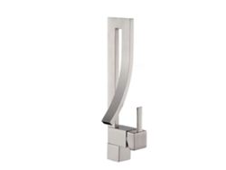 Grifo Mezclador De Lavabo 005 En Latón Níquel Cepillado, Colección Axis