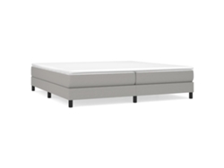 Maison Exclusive - Cama Box Spring Con Colchón Tela Gris Claro 200x200 Cm