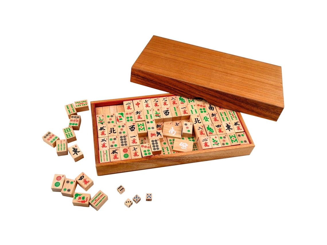 Mah Jongg con Números Arábigos Madera PHILOS