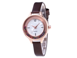 Relógio De Pulso Feminino De Quartzo Com Pulseira De Aço Estilo Leisure (rutenio)