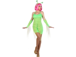 Disfraz de Mujer DISFRAZZES Alien Verde Con Diadema (Talla: M-L - 38/42)