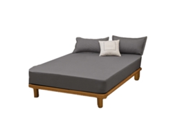 2026-funda De Colchón De Algodón Lavado Color Sólido Gris Oscuro 180x200cm Suave Transpirable Protector De Polvo Para Hogar