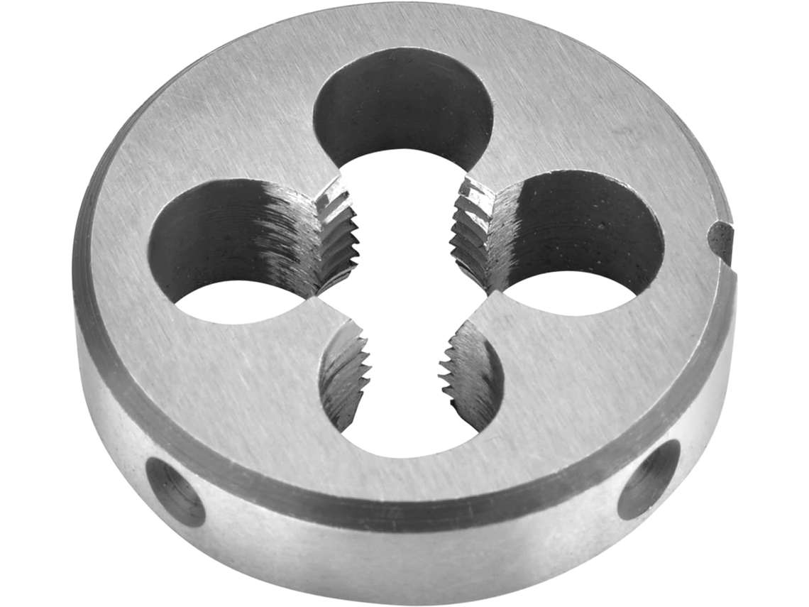 Juego de 5 terrajas métricas de rosca izquierda, de M3x0.5 a M8x1.25, para roscar acero.
