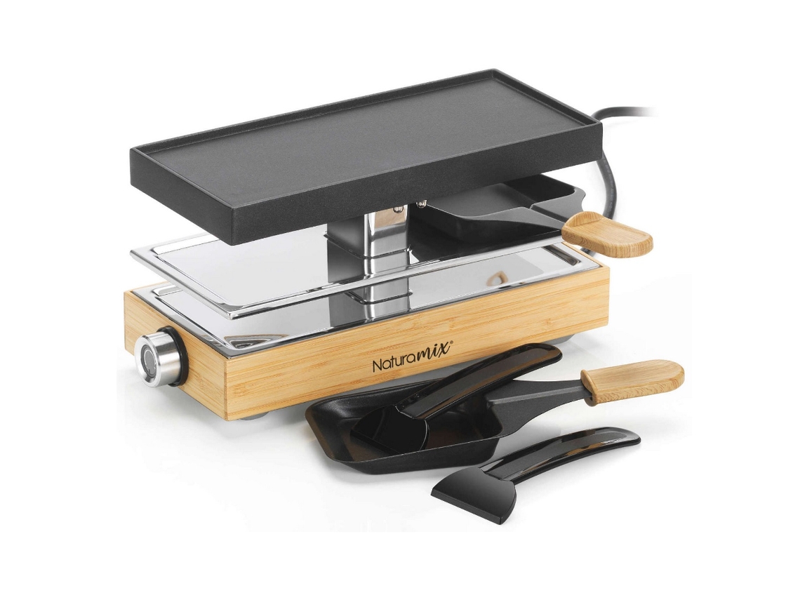 Raclette/grill.2pers.2sartenes.44 RAC.WOOD-2 - NATURAMIX