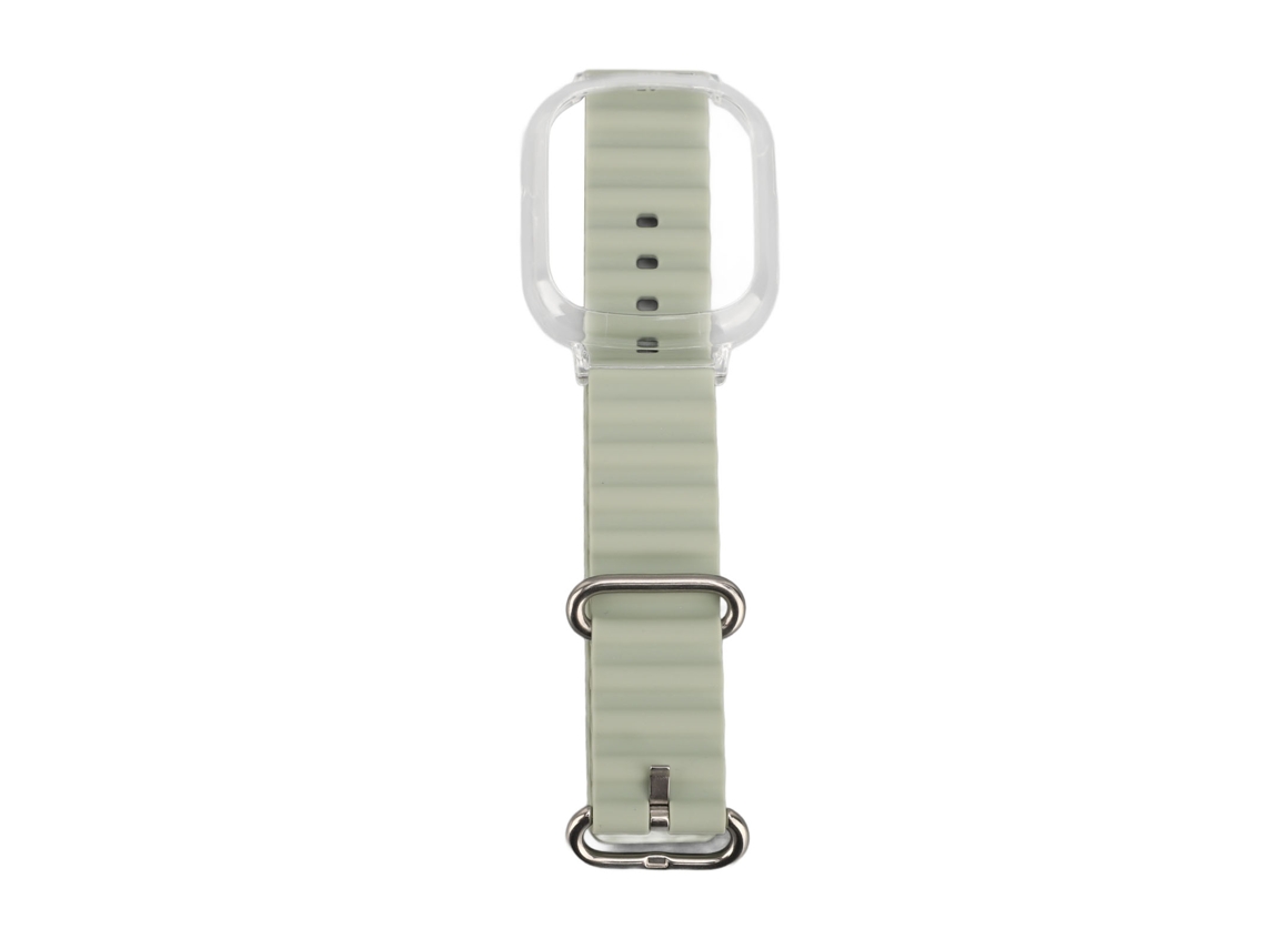 Pulsera de silicona con marco de policarbonato transparente para reloj, 4 posiciones ajustables