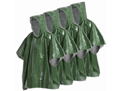 Paquete De 4 Ponchos De Emergencia Para La Lluvia Con Manta Térmica Resistente A La Intemperie Para Acampar Y Sobrevivir Al Aire Libre.