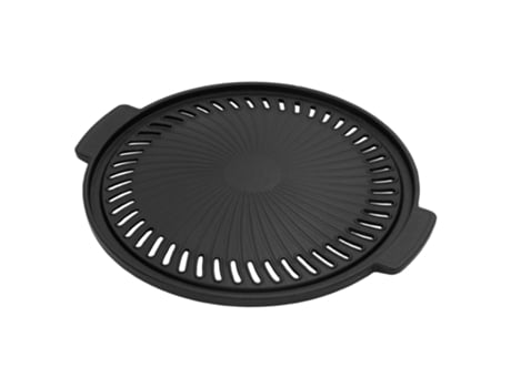 Plancha para barbacoa Ø 32 cm de hierro fundido sartén redonda de grill con asas BBQ#BOSS