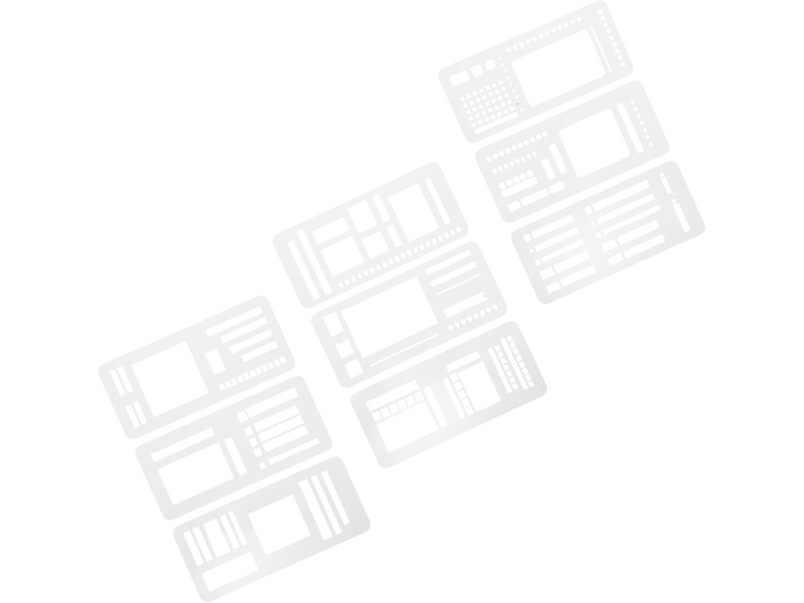 3 juegos de plantillas para cuadernos y agendas, plantillas reutilizables para scrapbooking y dibujo...