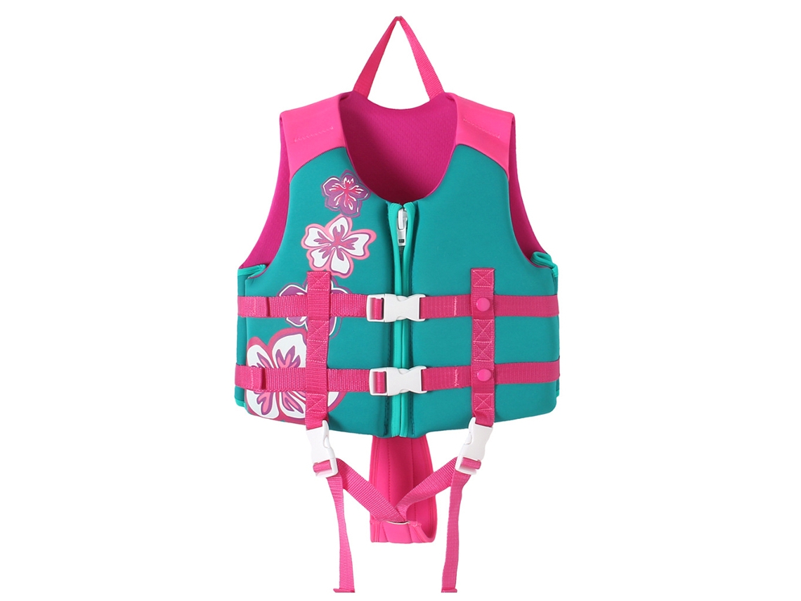 Chaleco salvavidas profesional para niños y niñas, ideal para natación y esnórquel.