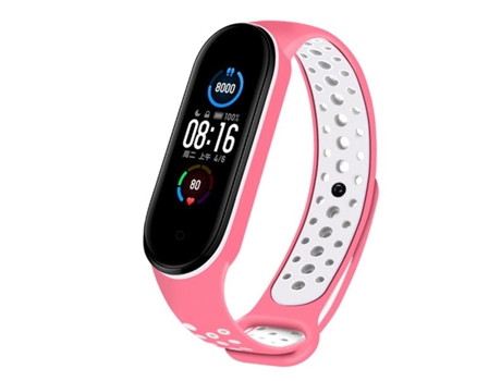 Pulsera Sportystyle para Xiaomi Mi Band 5 Rosa / Blanco PHONECARE
