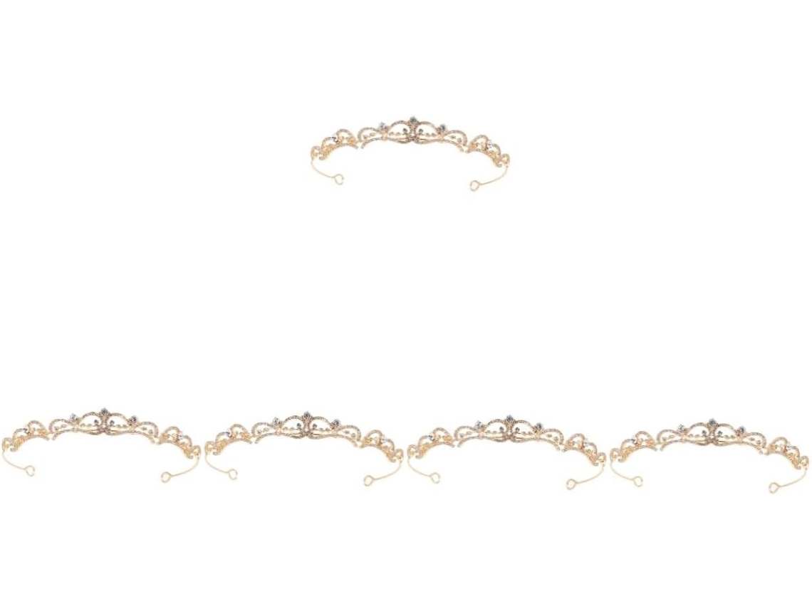 Conjunto De 5 Elegantes Diademas De Novia Con Pedrería Para Sesiones De Fotos.