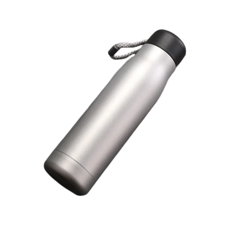 (plata, 400 Ml) Botella De Agua De Acero Inoxidable Con Aislamiento Al Vacío, A Prueba De Fugas, Con Asa, Botella De Agua Deportiva.