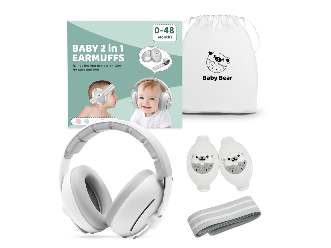 Tapones Para Los Oídos 2 En 1 Con Cancelación De Ruido Para Bebés Y Niños Pequeños De 0 A 48 Meses, Reducción De Ruido De 25 Db, Ajustables,