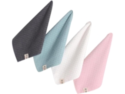 Juego de 4 toallas faciales cuadradas de microfibra de secado rápido para saliva, toallas de mano portátiles, para baño y cuidado rápidos - Vayotoy