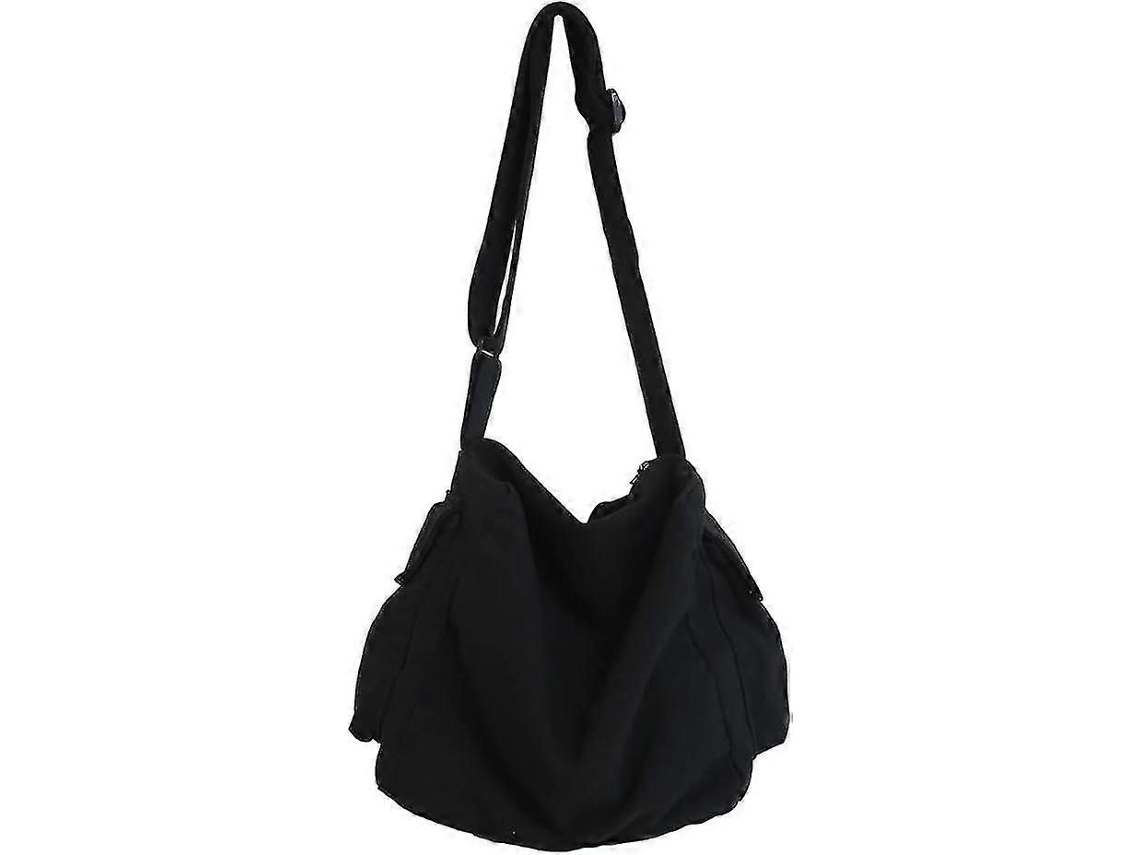 Bolso bandolera de lona, bolso grande tipo hobo, bolso cruzado, multibolsillos, bolso de hombro de lona para mujer y hombre Lalamoli