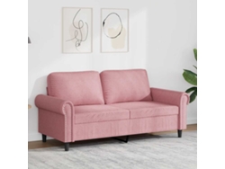 Sofá De 2 Plazas | Sofá De Salón | Sofá De Descanso Terciopelo Rosa 140 Cm