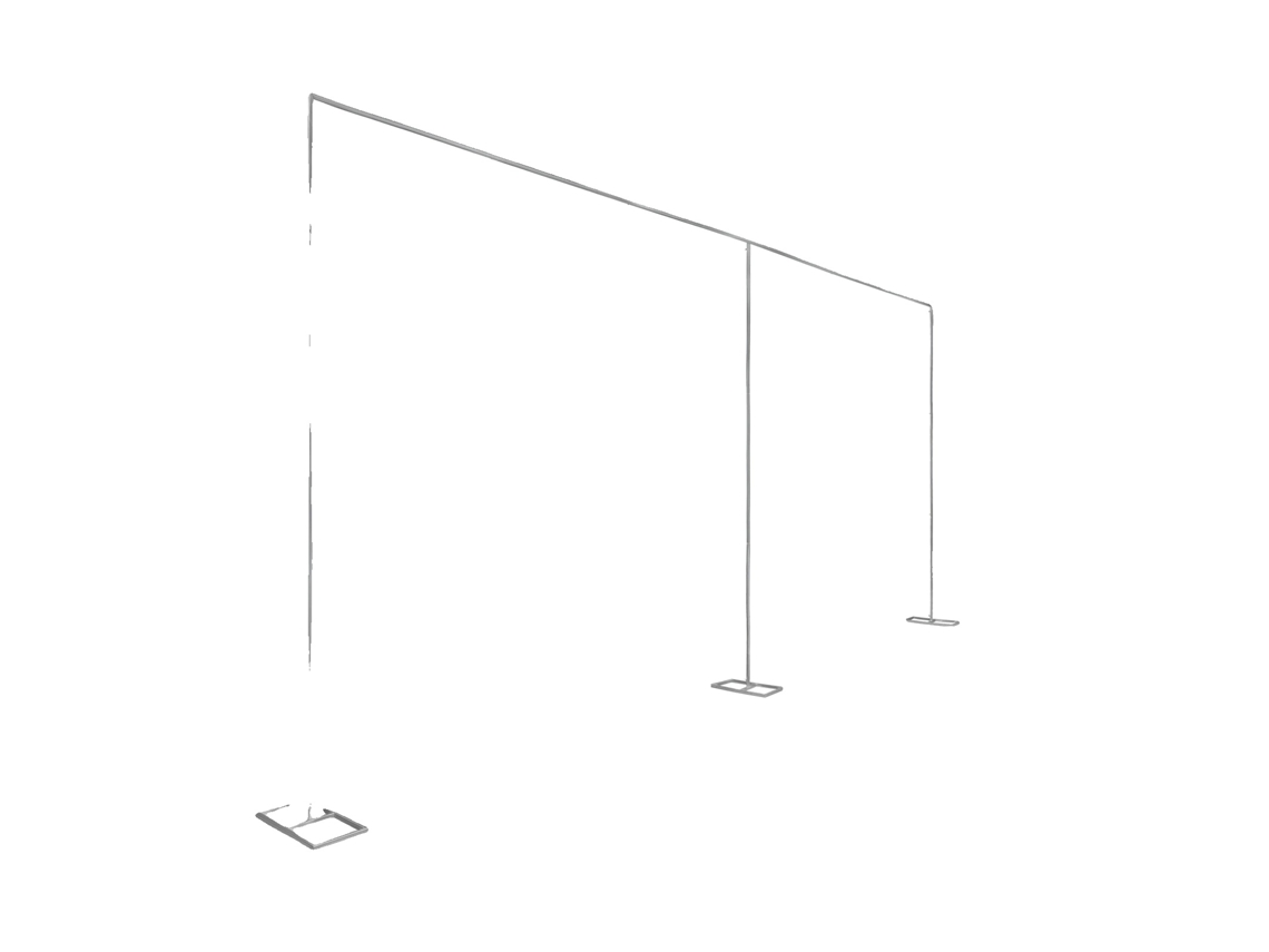 Soporte de fondo, acero al carbono duradero, tamaño 6 m x 3 m, XL