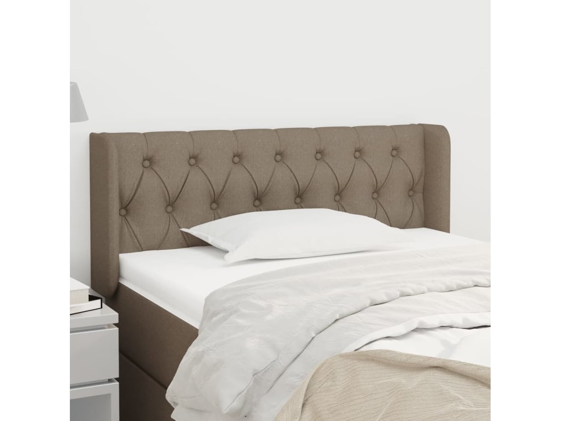 Cabecero De Tela Gris Taupe 93x16x78/88 Cm