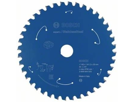 Disco de Sierra Circular BOSCH Para Sierra Sin Cables Expert para Acero Inoxidable 160x1.6/1.3x20 T40 para Sierras Para Seco Manuais