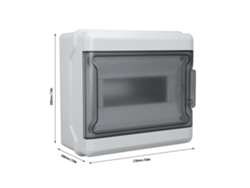 2026as-caja De Distribución Protectora De 9 Vías Con Tapa Transparente Ip65 Impermeable Para Montaje Exterior