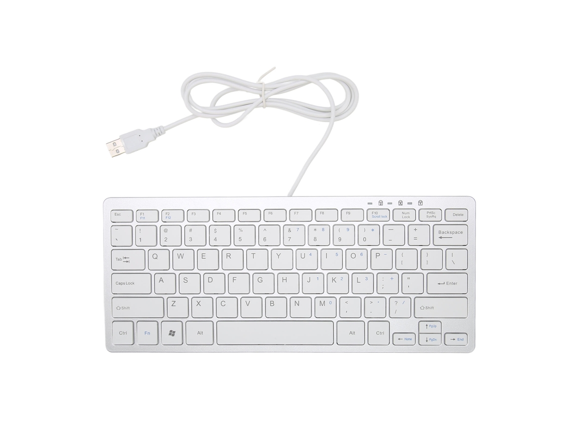Teclado Usb Ultrafino Con Cable, 78 Teclas De Tijera, 13 Teclas De Acceso Directo E Iluminación Led Para Macbook Y Pc Con Windows.