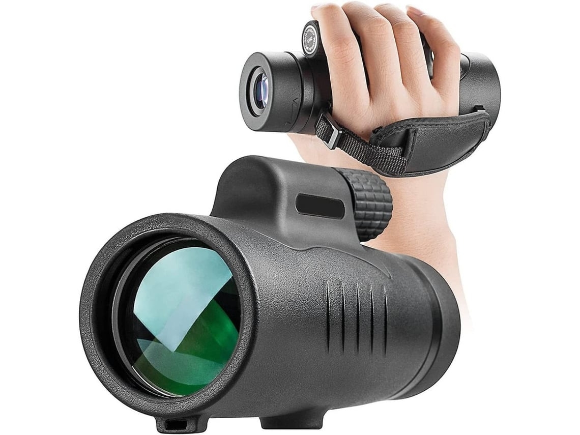 Telescopio monocular impermeable HD 8x42 con correa de mano, lente totalmente recubierta, resistente a la niebla y al agua.