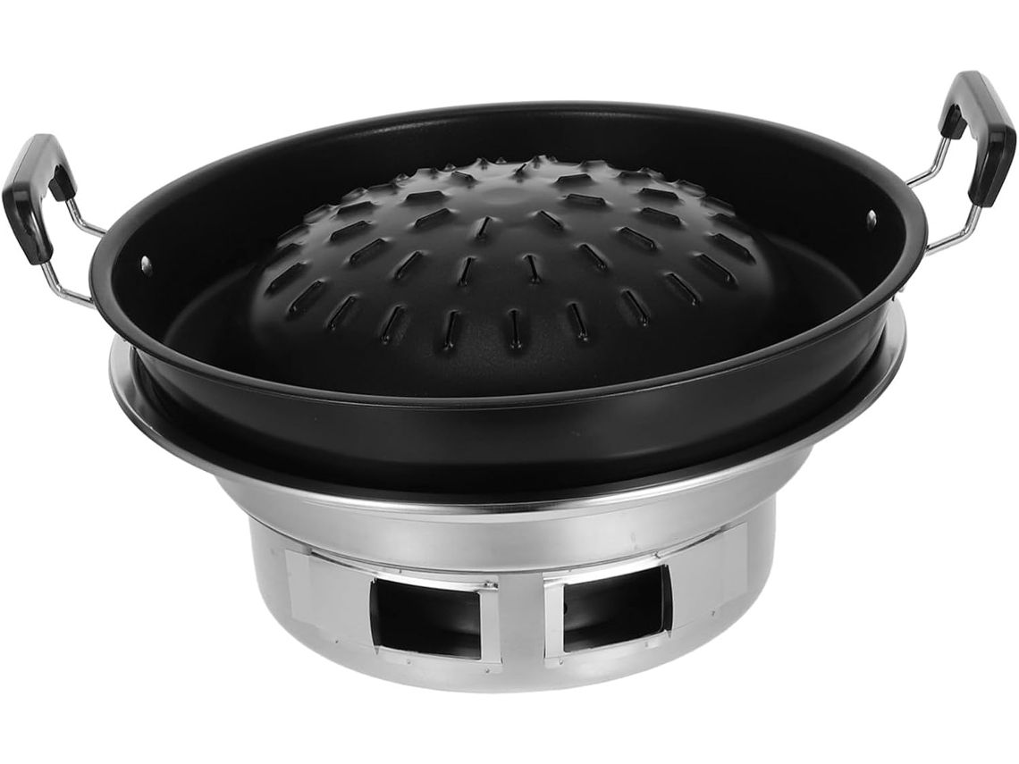 Barbacoa Coréen Réutilisable Poêle Antiadhésive Sans Fumée Chauffe Rapide Para Camping Exterior Et ...