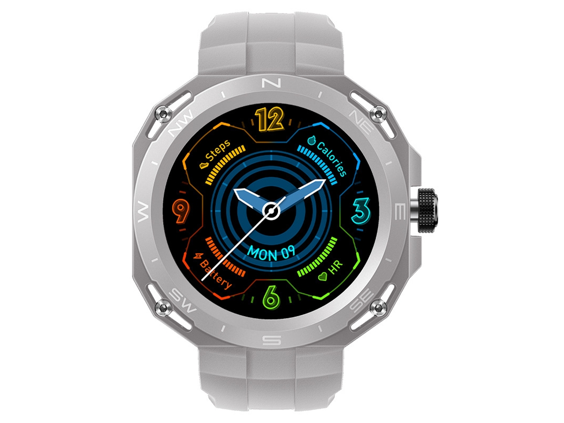 Reloj inteligente, pantalla HD de 1.35", múltiples modos deportivos, plateado Bestvite