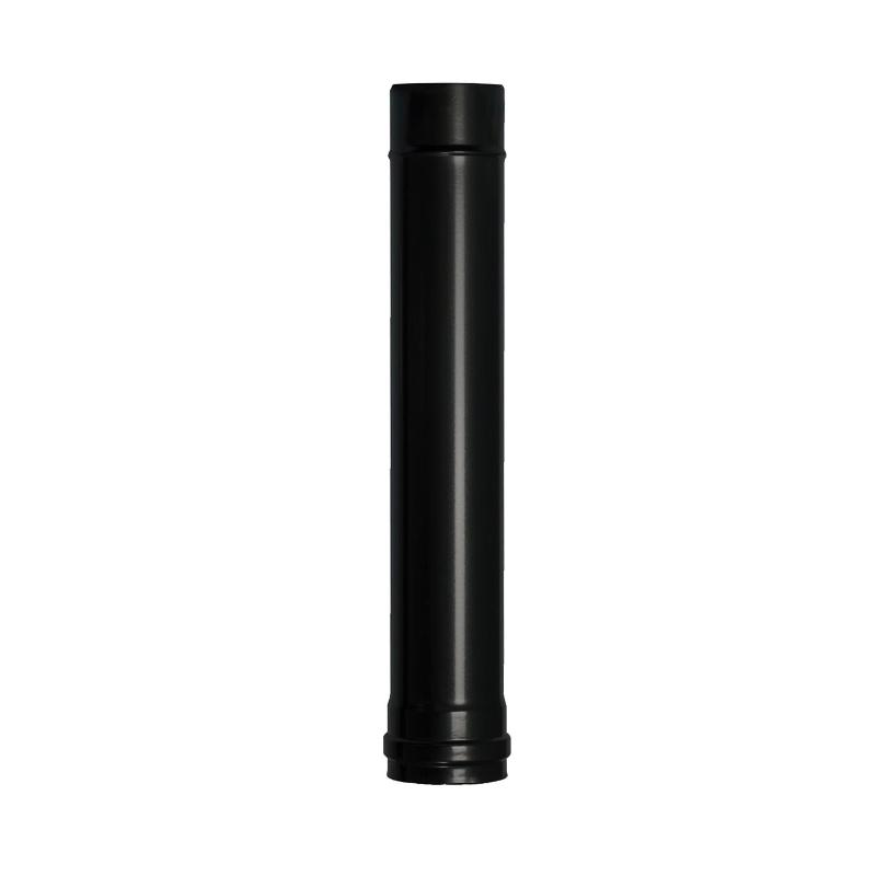 Wolfpack tubo de estufa pellet acero vitrificado negro ø 80 mm. longitud 50 cm. estufas de leña, chimenea, alta resistencia,