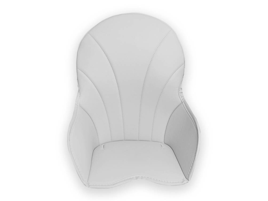 Asiento elevador Eifson para trona, tapizado de cuero sintético (gris claro)