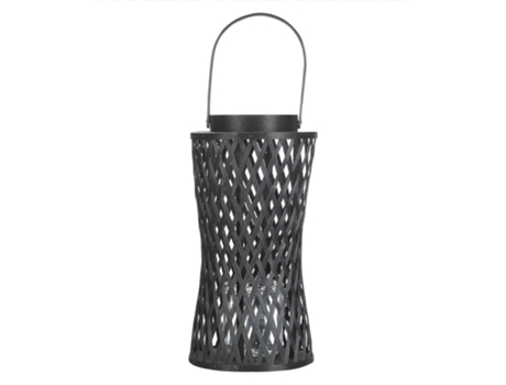 Linterna de madera de bambú negra 38 cm BELIANI Mactan