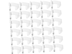 50 Piezas Ganchos Canaletas Acero Inoxidable Clips Luces