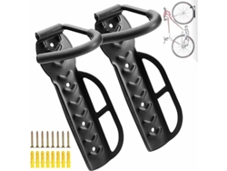 Portabicicletas portátil para uso en interiores y exteriores, soporte de pared compacto con bandeja para neumáticos, fácil instalación, portabicicletas resistente.