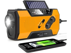 Radio solar de emergencia de 2000 mAh, generador de energía multifuncional con linterna Cuich (naranja)