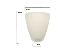 Tulipa de cristal mate modelo Praga 8x8,5cm