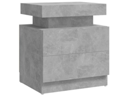 Mesita de noche Derivatives Madera Cemento Gris MAISON EXCLUSIVE (45x35x52 cm)