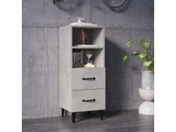 Aparador De Madera Contrachapada Gris Hormigón 34,5x34x90 Cm