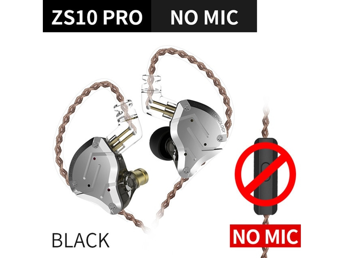 Auriculares metálicos de alta fidelidad SZSMART KZ Zs10 Pro 4Ba + 1Dd