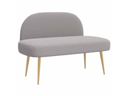Maison Exclusive - Banco Tapizado Con Respaldo Gris Claro 110 X 60 X 76 Cm Bouclé