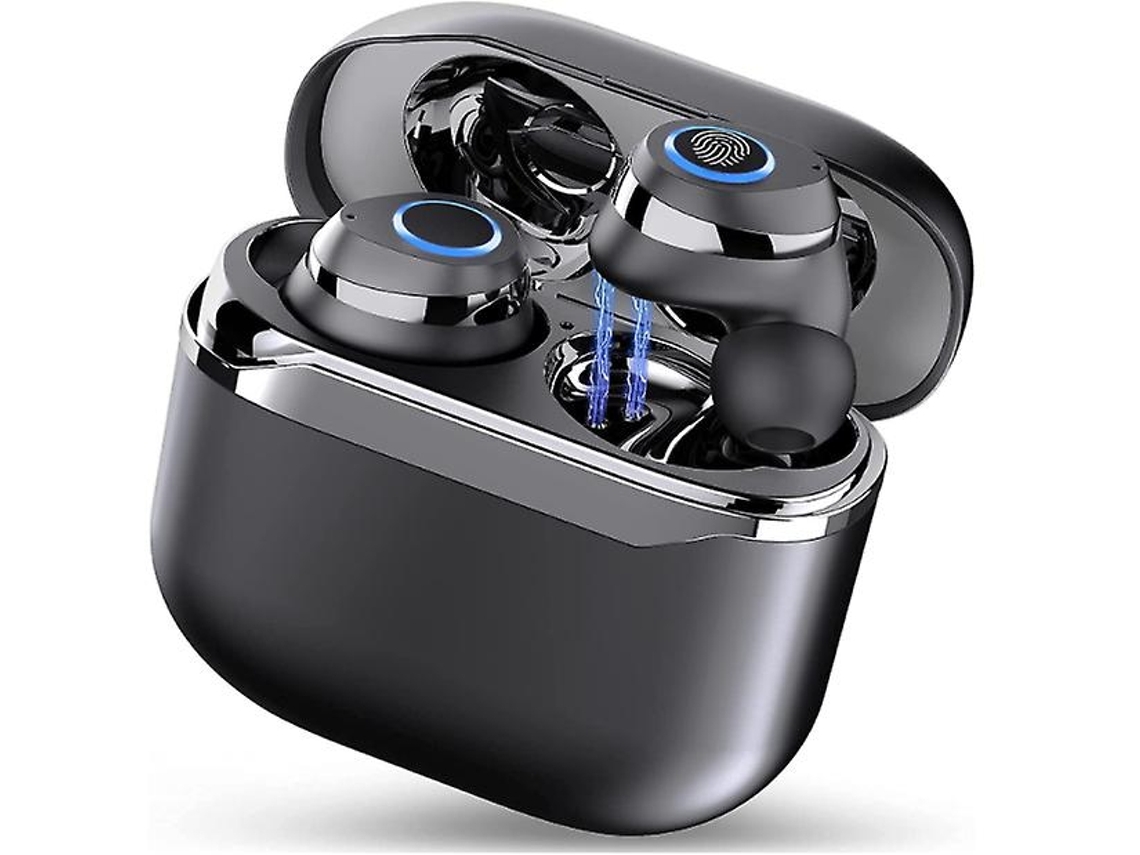 YEMAESRE Intra Auriculares Sin Carga Usb-C YEMAESRE Bluetooth Negro