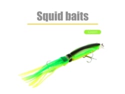 2026rebe-24cm/40g Señuelo De Calamar Imitación Real Bait Jig Anzuelo Triple Crankbait Pesca Verde