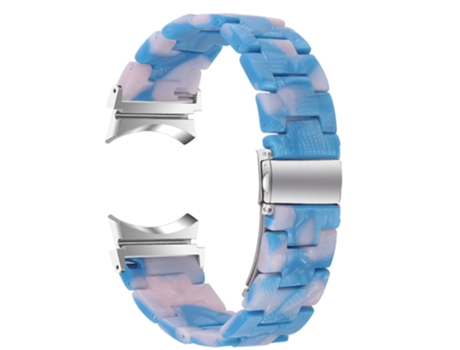 Correa de acero inoxidable con hebilla para Samsung Galaxy Watch 5 40mm/44mm/Watch 5 Pro 45mm - azul/rosa
