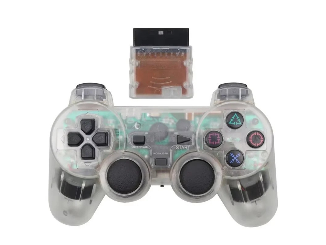 (blanco) Controlador De Juego Inalámbrico, Controlador De Juego De Playstation 2, Vibración Dual