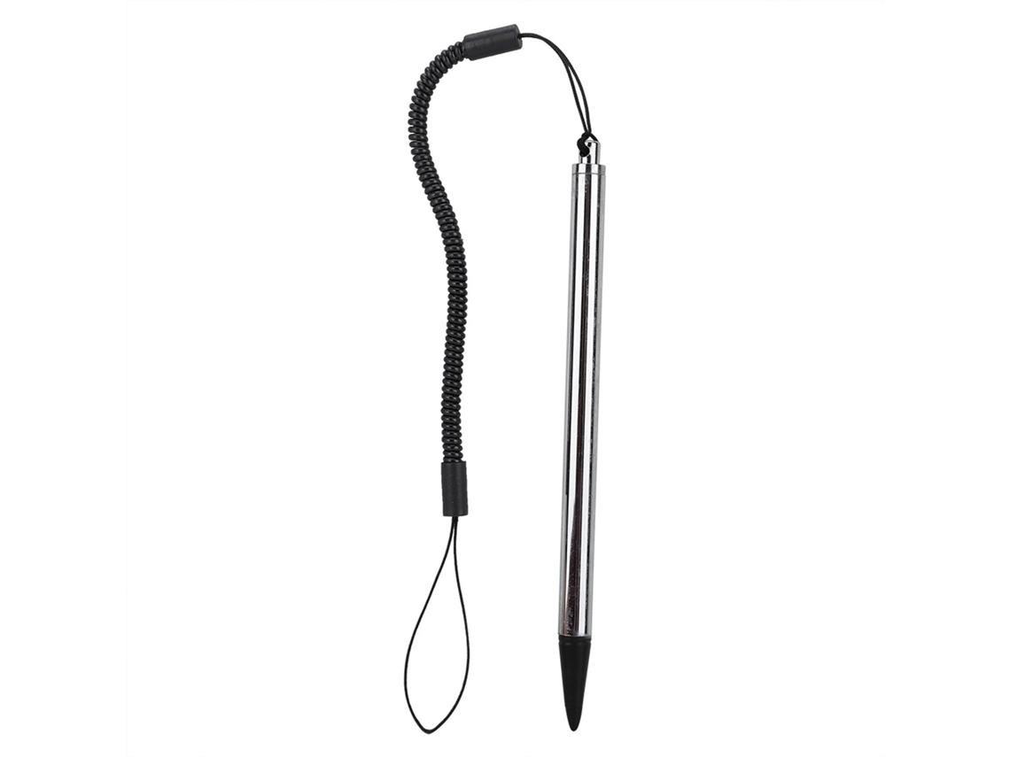 Lápiz Stylus De Cuerda De Resorte Para Pantalla Táctil Resistiva Pos Pda Navegador Plata
