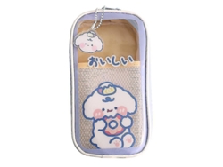 Estuche transparente japonés para estudiantes, estuche para lápices con fotos coloridas de Gusshious