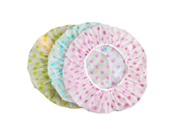 Rebe-6 Gorros De Ducha Impermeables De Plástico Reutilizables Con Elástico, Adecuados Para Baño, Spa Y Cocina, Talla Universal