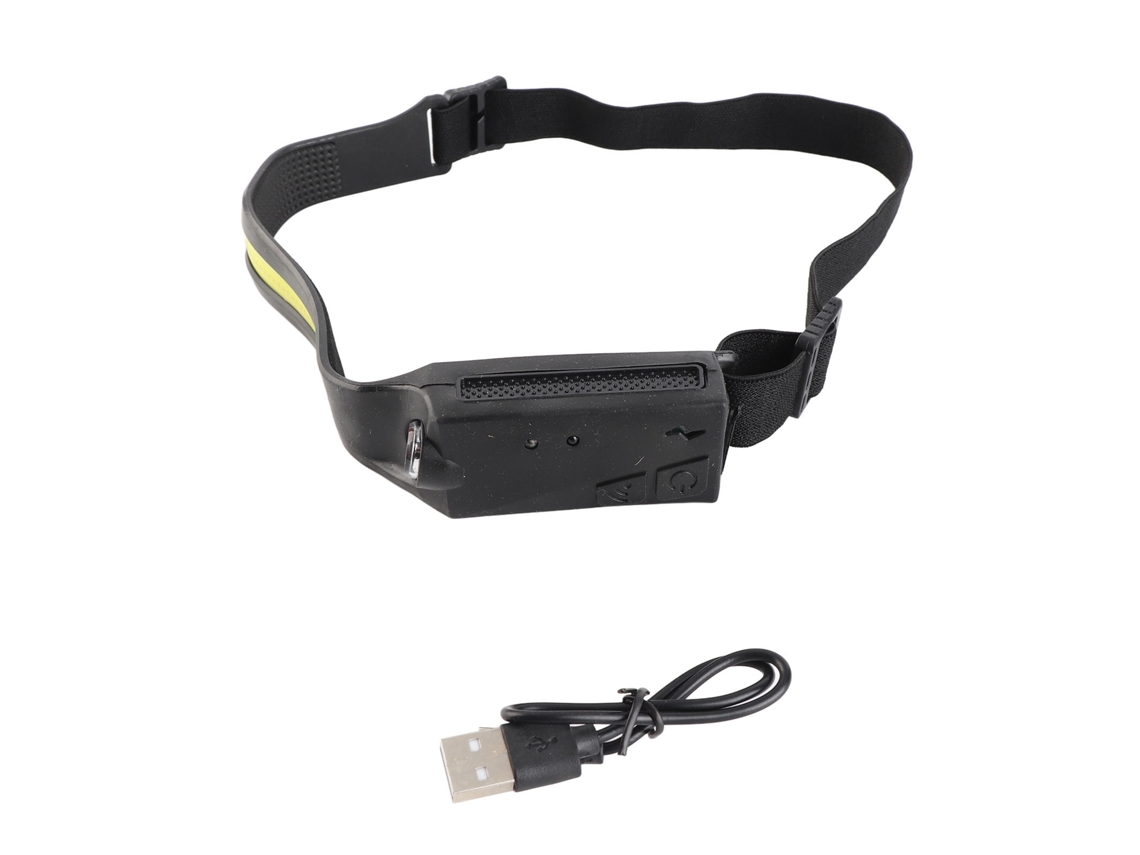 Lanterna Frontal Cob Sensor Inteligente Usb Recarregável Ipx4 À Prova D'água 5 Modos Para Pesca Caminhada Corrida
