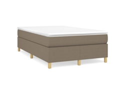 Maison Exclusive - Cama Box Spring Con Colchón Tela Gris Taupe 120x200 Cm