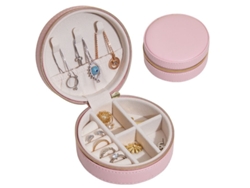Caja De Joyería Para Mujer, Pequeña Caja De Cuero, Organizador De Viaje, Rojo